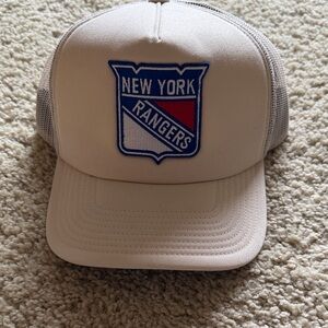 Mitchell & Ness New York Rangers White Trucker Hat
